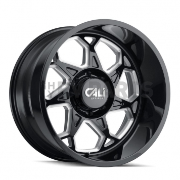 CALI Off-Road Wheel 9111 Sevenfold - 22 x 12 Black With Natural Accents - 9111-22236BM-1