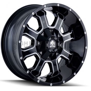 Mayhem Wheels Fierce 8103 - 22 x 12&nbsp;Black With Natural Spokes - 8103-22237M-1
