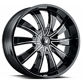 Mazzi Wheels Rolla 374 - 24 x 9.5&nbsp;Black With Natural Accents - 374-24937B