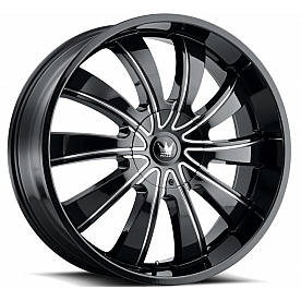 Mazzi Wheels Rolla 374 - 24 x 9.5&nbsp;Black With Natural Accents - 374-24937B