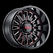 CALI Off-Road Wheel 9110 Summit - 24 x 14&nbsp;Black With Red Natural Accents - 9110-24436BTR
