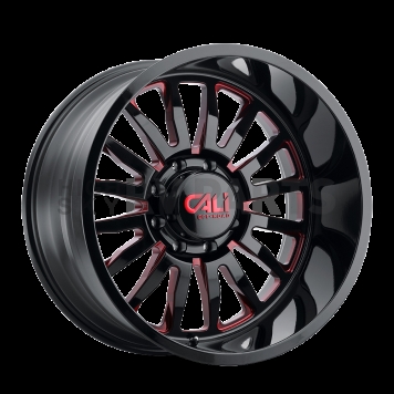 CALI Off-Road Wheel 9110 Summit - 24 x 14 Black With Red Natural Accents - 9110-24436BTR