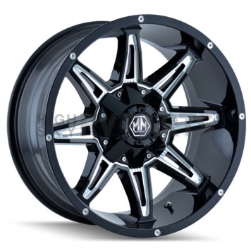 Mayhem Wheels Rampage 8090 - 17 x 9 Black With Natural Accents - 8090-7937M