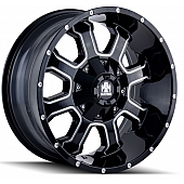 Mayhem Wheels Fierce 8103 - 17 x 9&nbsp;Black With Natural Spokes - 8103-7937M