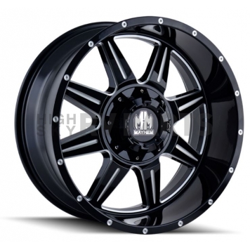 Mayhem Wheels Monstir 8100 - 17 x 9&nbsp;Black With Natural Accents - 8100-7937M