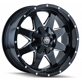 Mayhem Wheels Tank 8040 - 17 x 9&nbsp;Black With Natural Accents - 8040-7937B