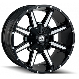 Mayhem Wheels Arsenal 8104 - 17 x 9&nbsp;Black With Natural Face - 8104-7937B18