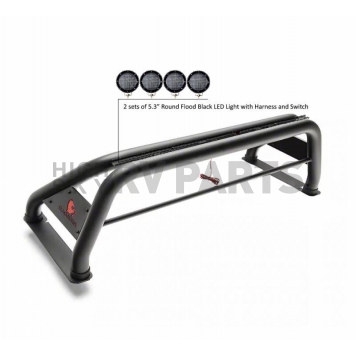 Black Horse Offroad Truck Bed Bar RB001BK-PLFB-1