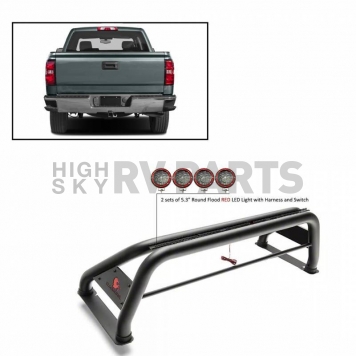 Black Horse Offroad Truck Bed Bar RB001BK-PLFR-10