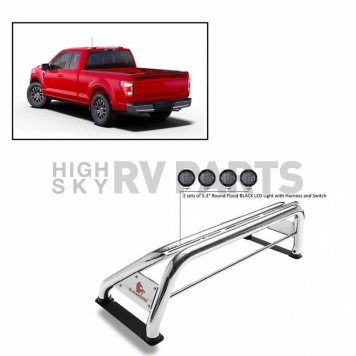 Black Horse Offroad Truck Bed Bar RB001SS-PLFB-9