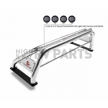 Black Horse Offroad Truck Bed Bar RB001SS-PLFB-2