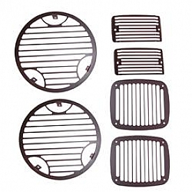 Rugged Ridge Headlight Guard Billet Steel Black Set Of 6 - 11236.21