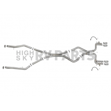 AFE Exhaust Mach Force XP Cat Back System - 49-36342-P-3