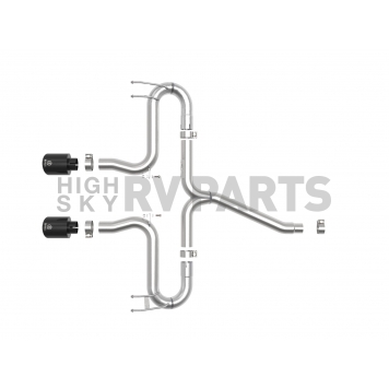 AFE Exhaust Takeda Axle Back System - 49-36625-B-1