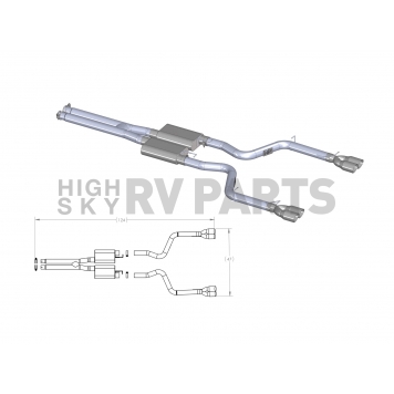 AFE Exhaust Mach Force XP Cat Back System - 49-42017-5