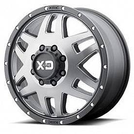 KMC Wheel XD130 Machete Dually 20 x 8.25 Gray With Black Ring - XD130208874127