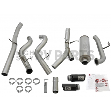 AFE Exhaust Large Bore HD Down Pipe Back System - 49-44091-B-5