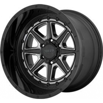 Moto Metal Wheel MO801 Phantom - 20 x 10 Black With Gray Tinted Accents - MO80121050418N