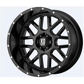 KMC Wheel XD820 Grenade - 20 x 10 Black With Natural Blue Tinted Face - XD82021050524NRC