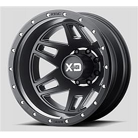 KMC Wheel 20 Diameter 19 Offset Aluminum Black Single