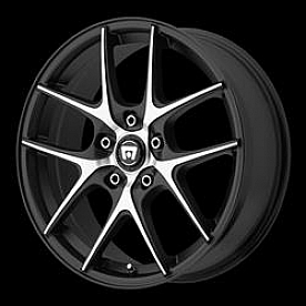 Motegi Racing Wheels MR128 - 17 x 7.5 Black With Natural Face - MR12877551745