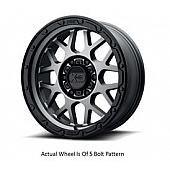 KMC Wheel XD135 Grenade OR 18 x 8.5 Gray Center With Black Lip - XD13588550400