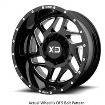 KMC Wheel 20 Diameter 0 Offset Aluminum Black With Natural Accents Single