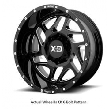 KMC Wheel 20 Diameter 0 Offset Aluminum Black With Natural Accents Single