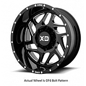 KMC Wheel XD836 Fury 20 x 9 Black With Natural Accents - XD83629068318