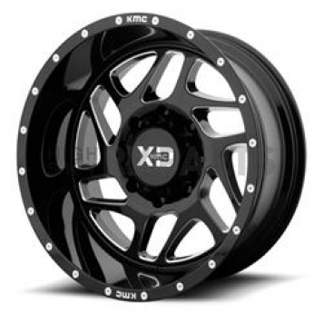 KMC Wheel 20 Diameter 18 Offset Aluminum Black With Natural Accents Single