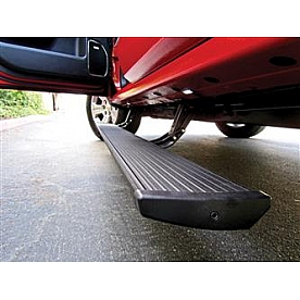 Amp Research Running Board 600 Pound Capacity Aluminum Power Lowering - 75154-01A-B