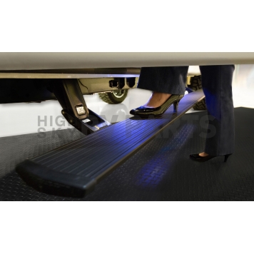 Amp Research Running Board 600 Pound Capacity Black Textured Powder Coated - 76136-01A-1