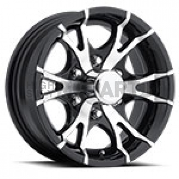 Americana Tire and Wheel Trailer Wheel 16 x 6 Black With Silver Spokes - 22661BM
