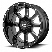 KMC Wheel 20 Diameter 18 Offset Aluminum Black With Natural Accents Single