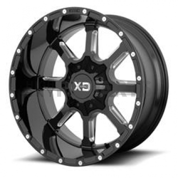 KMC Wheel 20 Diameter 18 Offset Aluminum Black With Natural Accents Single