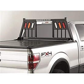 BackRack Headache Rack Steel Black Powder Coated Round Bars On Side - 147TL
