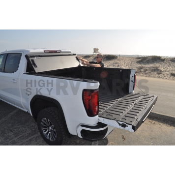 BAK Industries Hard Folding Tonneau Cover Hard Folding Black Matte Aluminum - 448130