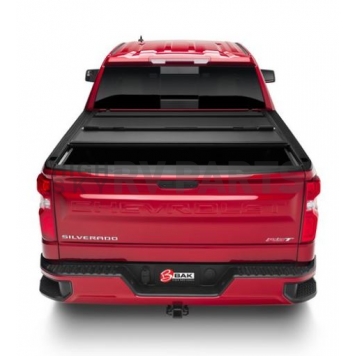 BAK Industries Hard Folding Tonneau Cover Hard Folding Black Matte Aluminum - 448133-1