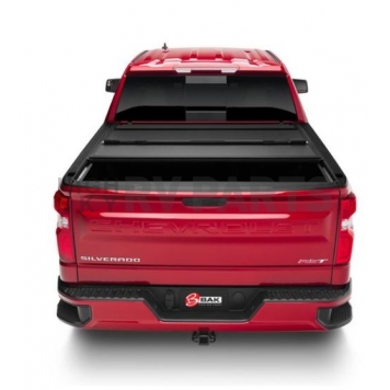 BAK Industries Hard Folding Tonneau Cover Hard Folding Black Matte Aluminum - 448134-1
