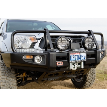 ARB Bumper Steel Powder Coated Deluxe Bar Black 1-Piece - 3423140-4