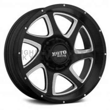 Moto Metal Wheel MO976 - 18 x 9 Gloss Black With Natural Accents - MO97689016912N