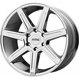 KMC Wheel 20 Diameter 35 Offset Aluminum Silver Single
