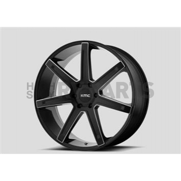 KMC Wheel 20 Diameter 15 Offset Aluminum Black With Natural Accents Single
