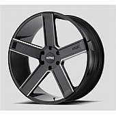 KMC Wheel 22 Diameter 30 Offset Aluminum Black With Natural Accents Single