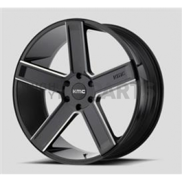 KMC Wheel 20 Diameter 35 Offset Aluminum Black With Natural Accents Single