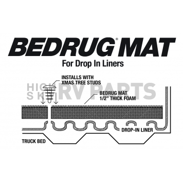 BedRug Bed Mat Dark Gray Carpet-Like Polypropylene - BMX00D-2