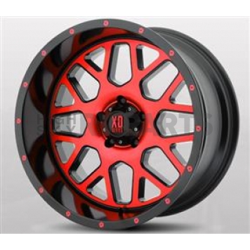 KMC Wheel 20 Diameter 0 Offset Aluminum Black With Red Tinted Single
