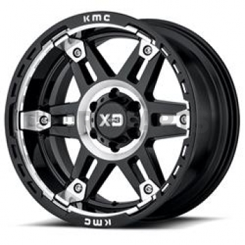 KMC Wheel XD840 Spy II 17 x 9 Black With Natural Face - XD84079050312N