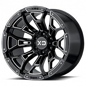 KMC Wheel XD841 Boneyard 20 x 10 Black With Natural Accents - XD84121063318N
