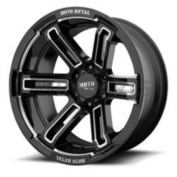 Moto Metal Wheel MO991 Rukus - 20 x 9 Black With Natural Accents - MO99129050300